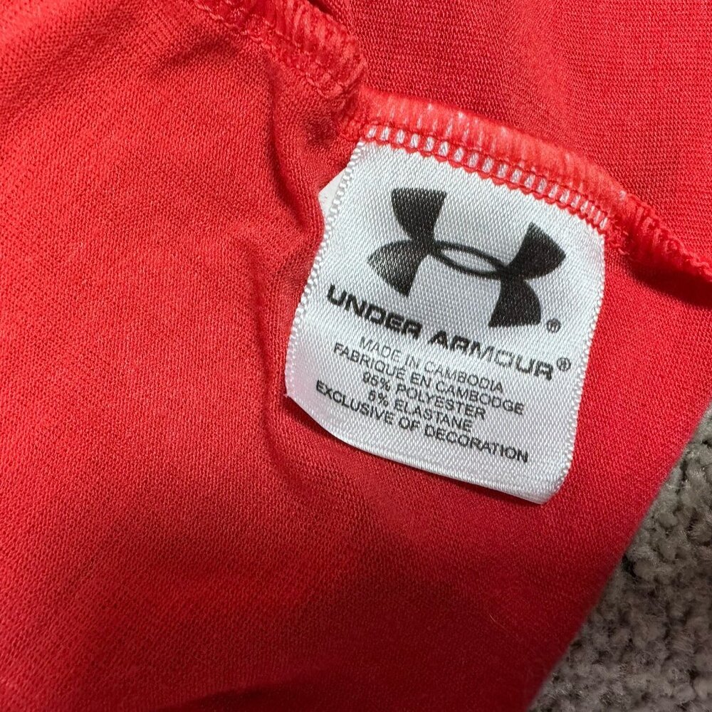 Under Armour T-Shirt Red-Orange Short Sleeve Women’s Size Medium - Picture 11 of 11